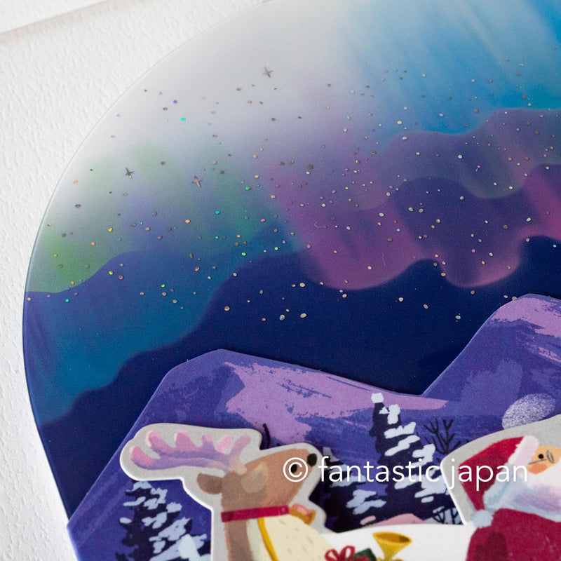 Melody and Light holiday card -Aurora night-