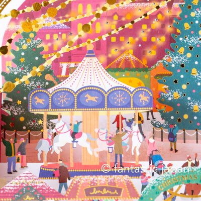 Melody and Light holiday card -Christmas market-