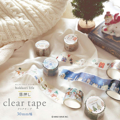 Gold Foil PET Clear tape / hokkori life -snow flake-