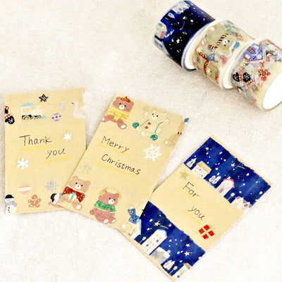 Gold Foil PET Clear tape / hokkori life -bear-