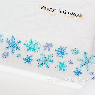 Gold Foil PET Clear tape / hokkori life -snow flake-