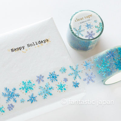 Gold Foil PET Clear tape / hokkori life -snow flake-