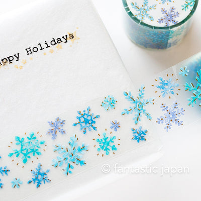 Gold Foil PET Clear tape / hokkori life -snow flake-