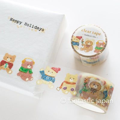 Gold Foil PET Clear tape / hokkori life -bear-