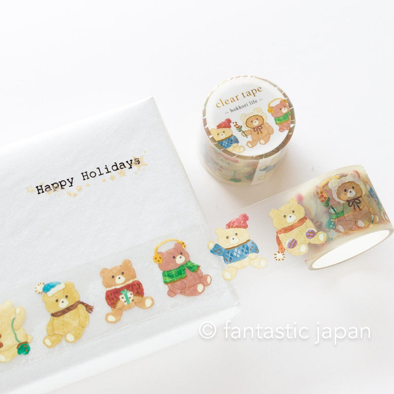 Gold Foil PET Clear tape / hokkori life -bear-