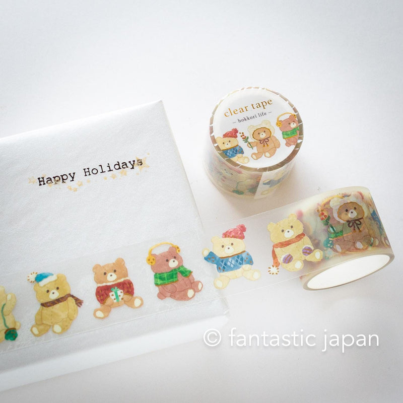 Gold Foil PET Clear tape / hokkori life -bear-
