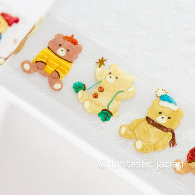 Gold Foil PET Clear tape / hokkori life -bear-