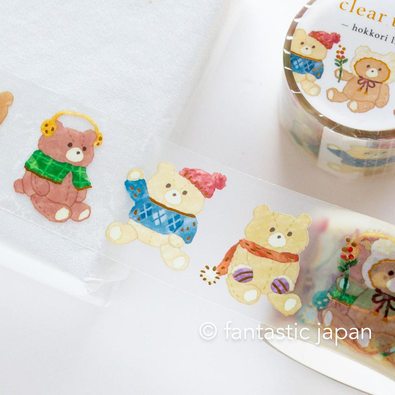 Gold Foil PET Clear tape / hokkori life -bear-