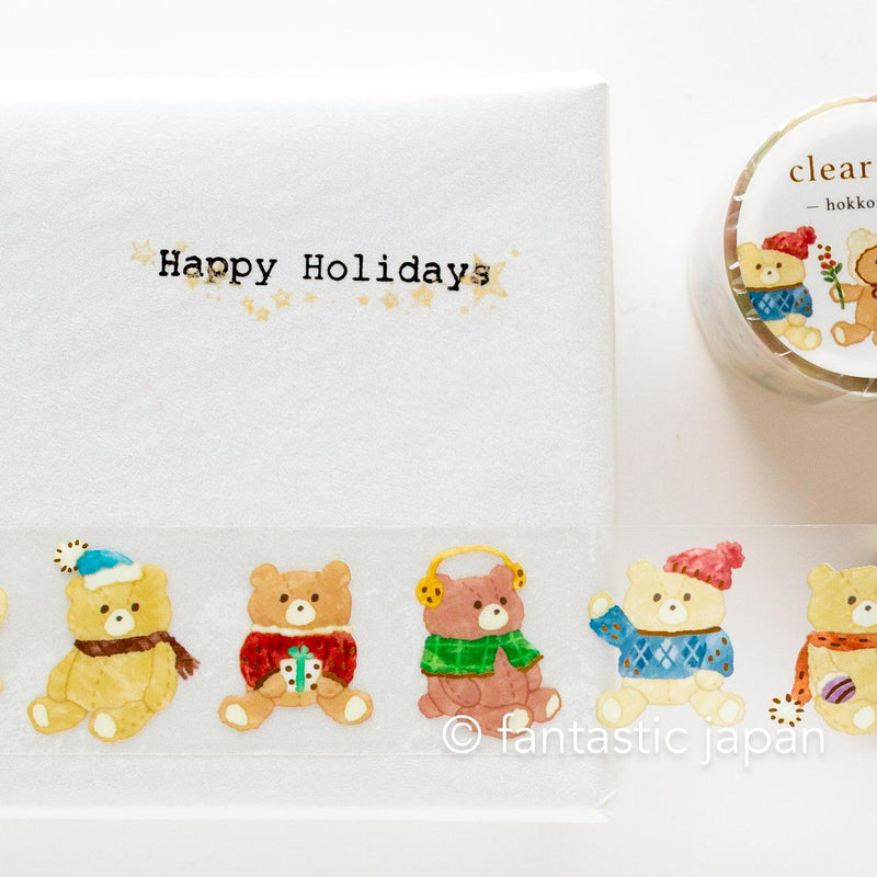 Gold Foil PET Clear tape / hokkori life -bear-