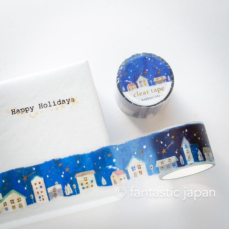 Gold Foil PET Clear tape / hokkori life -night town-