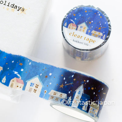 Gold Foil PET Clear tape / hokkori life -night town-