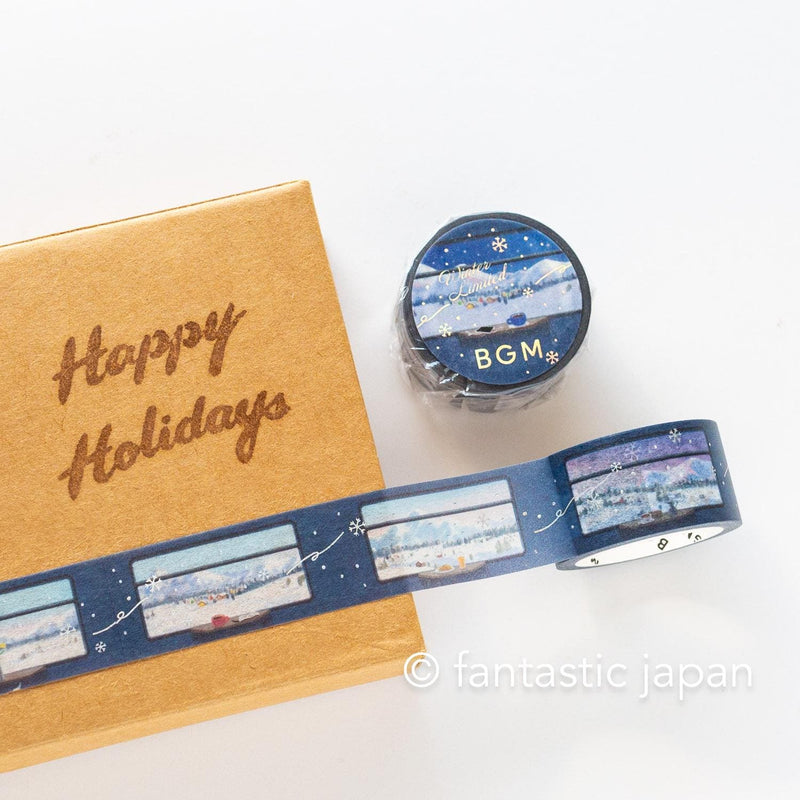 bgm2025 winter limited Masking Tape -Sleeper Train for Snow Scenery-