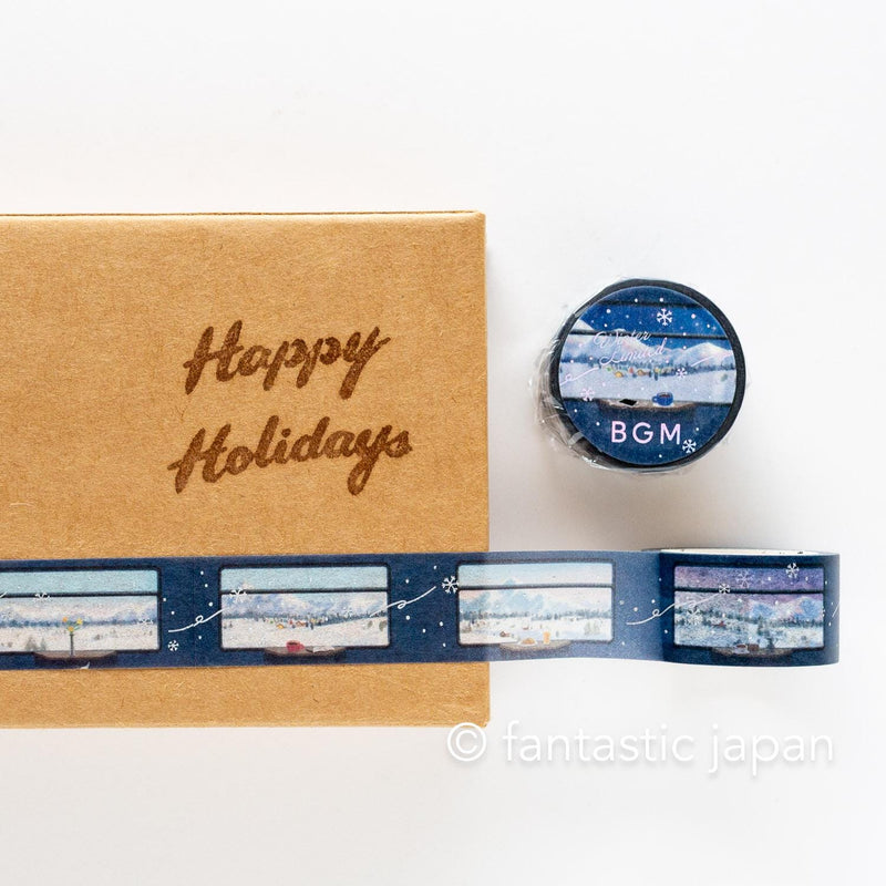 bgm2025 winter limited Masking Tape -Sleeper Train for Snow Scenery-