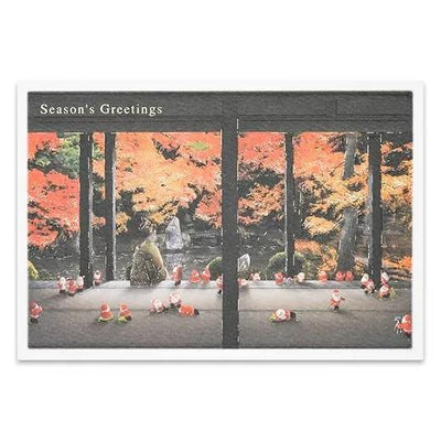 Christmas card / A tiny Santa traveling through Japan -Rengeji-