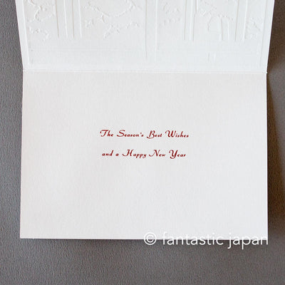 Christmas card / A tiny Santa traveling through Japan -Rengeji-