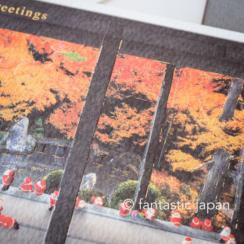 Christmas card / A tiny Santa traveling through Japan -Rengeji-