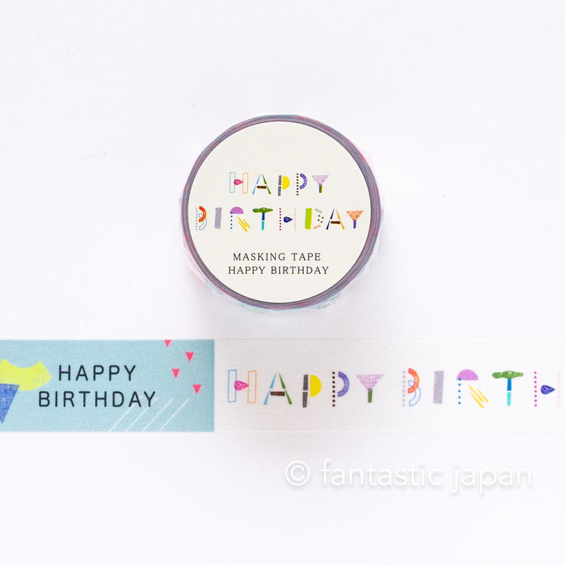mizusima Masking Tape -HAPPY BIRTHDAY-