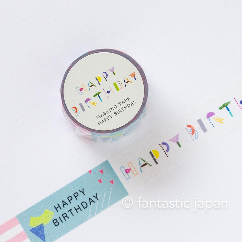 mizusima Masking Tape -HAPPY BIRTHDAY-