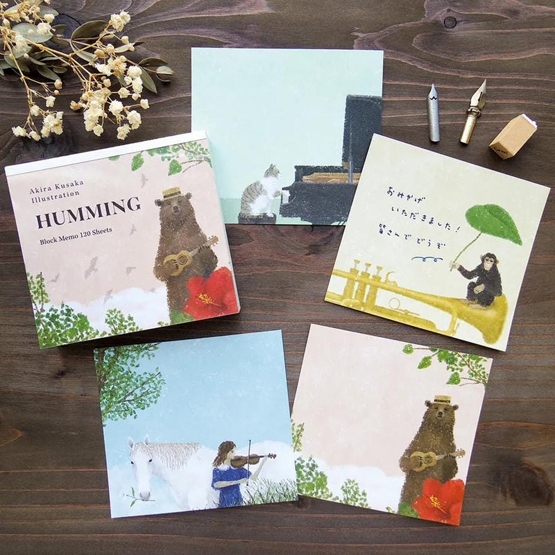Block memo pad -HUMMING- by Akira Kusaka / cozyca products