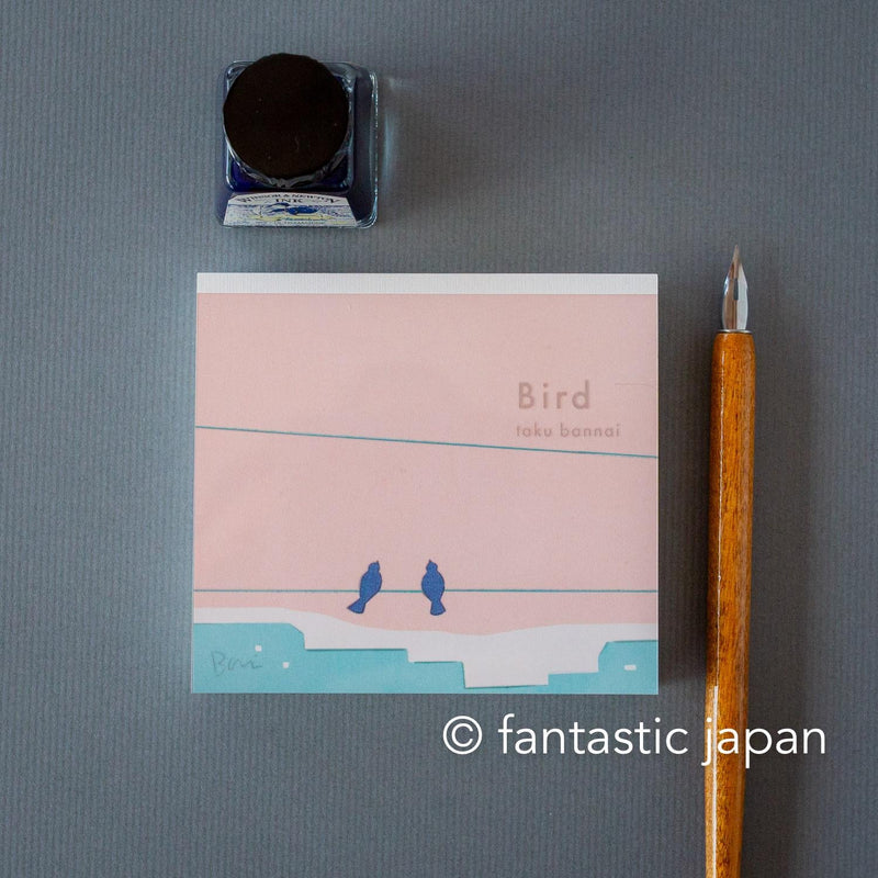 Block memo pad -Bird- by taku bannai / cozyca products