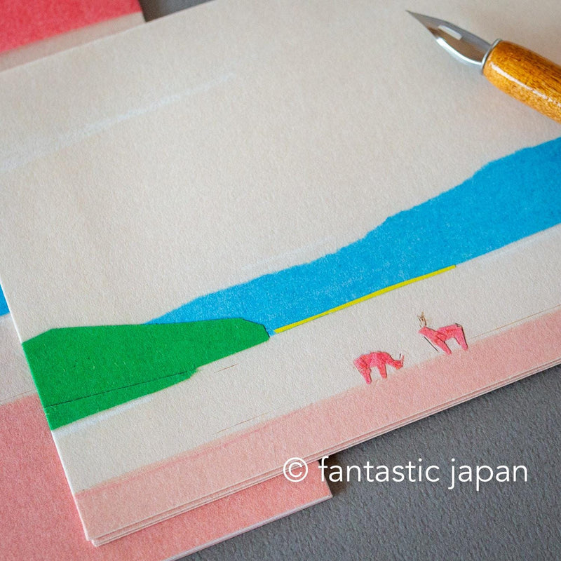 Japanese Letter Set -Lake side by taku bannai / cozyca products