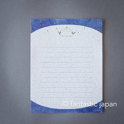 Japanese washi letter set -Long tailed tit and Stars-
