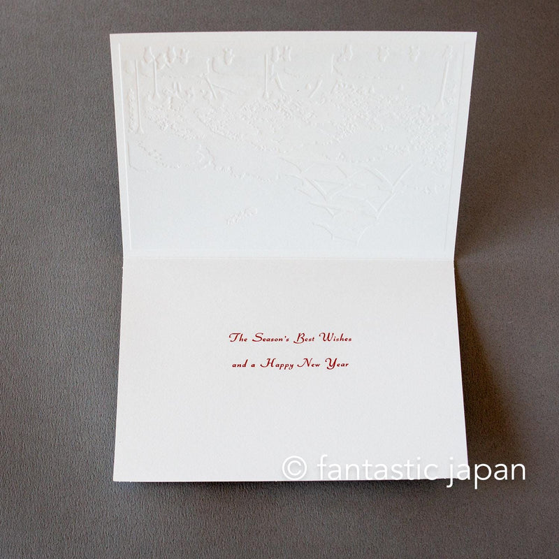 Christmas card / A tiny Santa traveling through Japan -Rengeji-