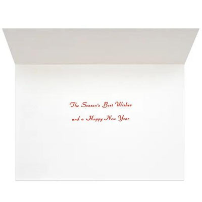 Christmas card / A tiny Santa traveling through Japan -Jigokudani-