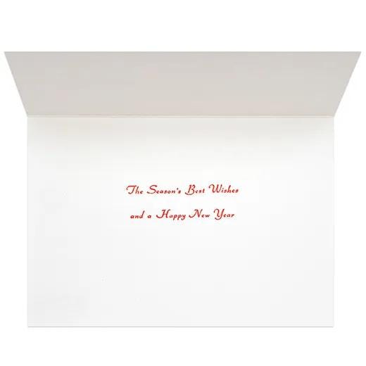 Christmas card / A tiny Santa traveling through Japan -Jigokudani-