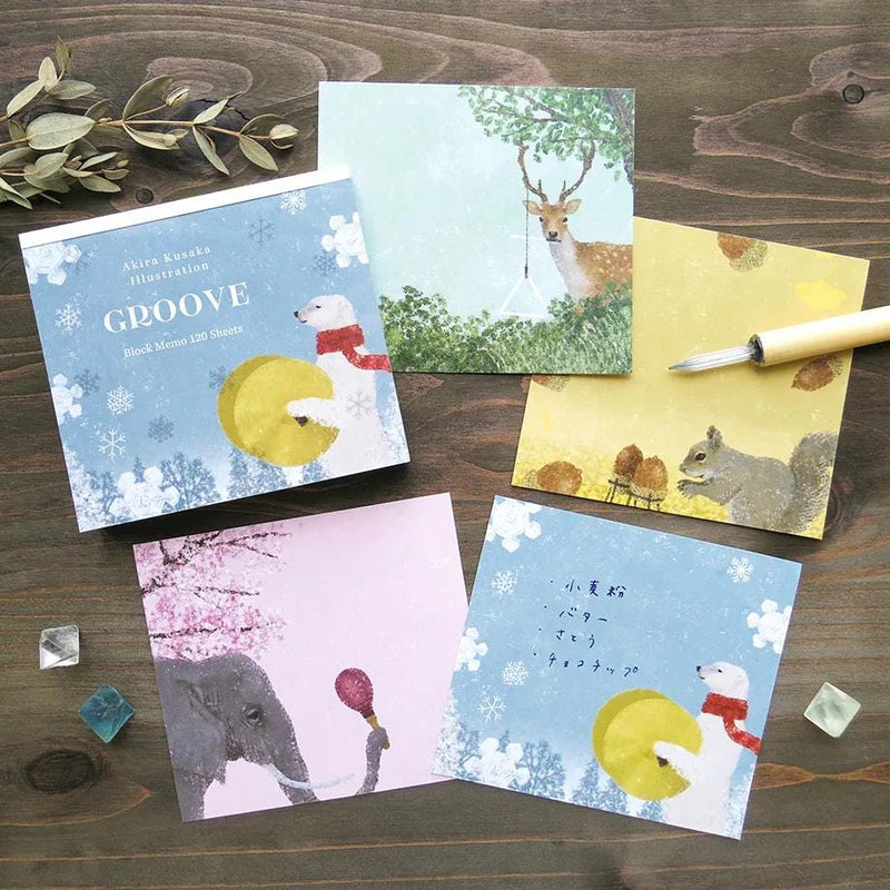 Block memo pad -GROOVE- by Akira Kusaka / cozyca products