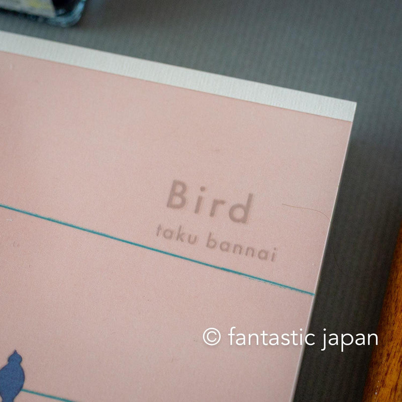 Block memo pad -Bird- by taku bannai / cozyca products
