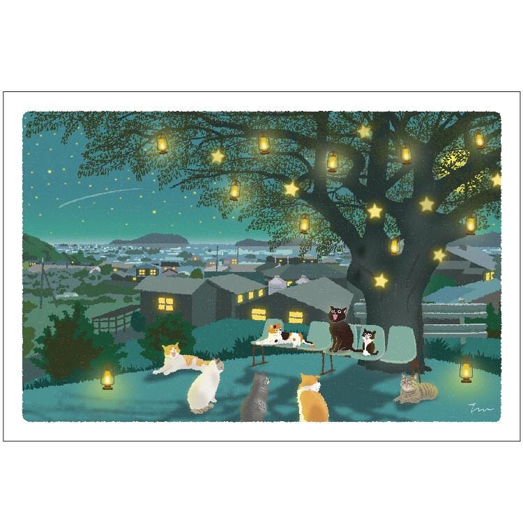 tabi-neko post card -Starlit Choir-