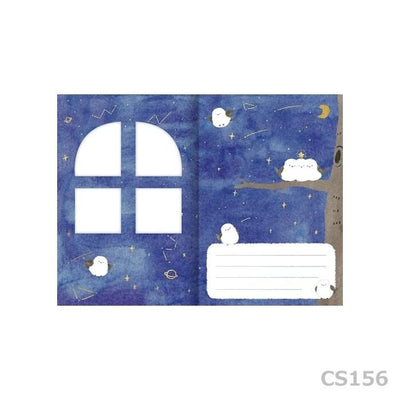 Greeting card with window -Starry Little Bird-