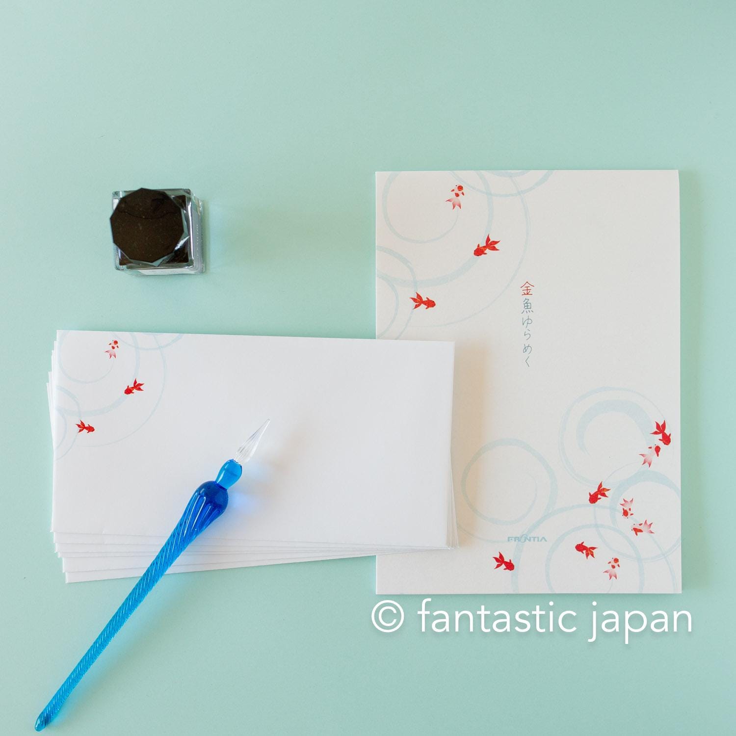 Letter Pad and Envelopes -goldfish- – Fantastic Japan