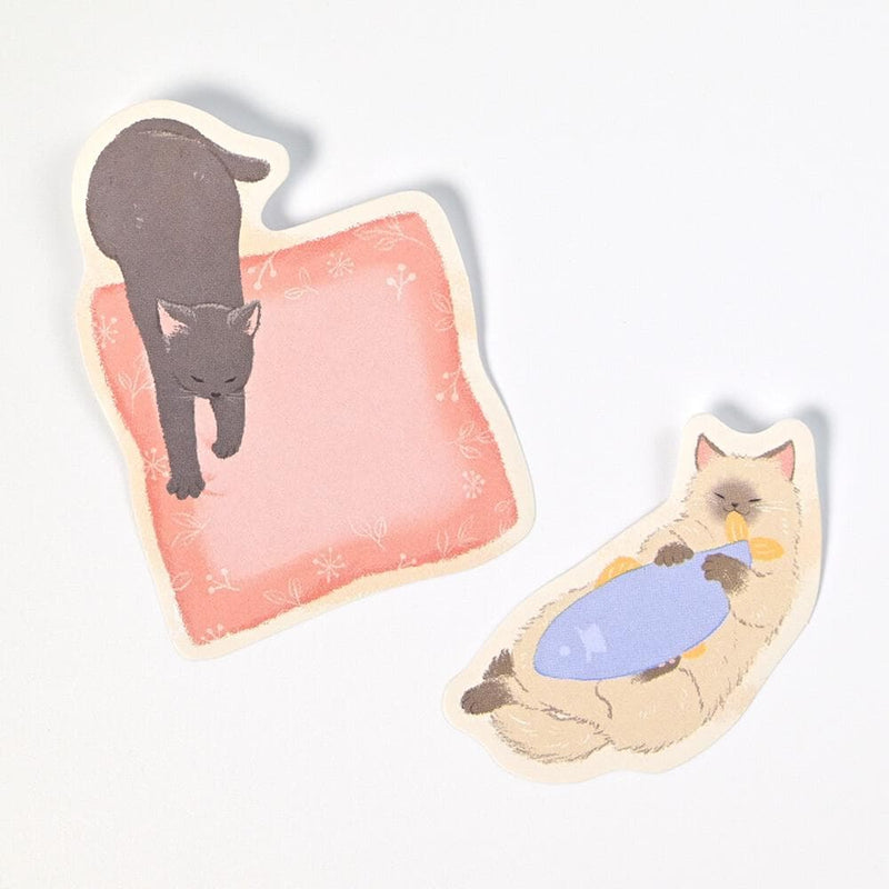 Die-cut Sticky Notes / Kitten friends -sleeping- – Fantastic Japan