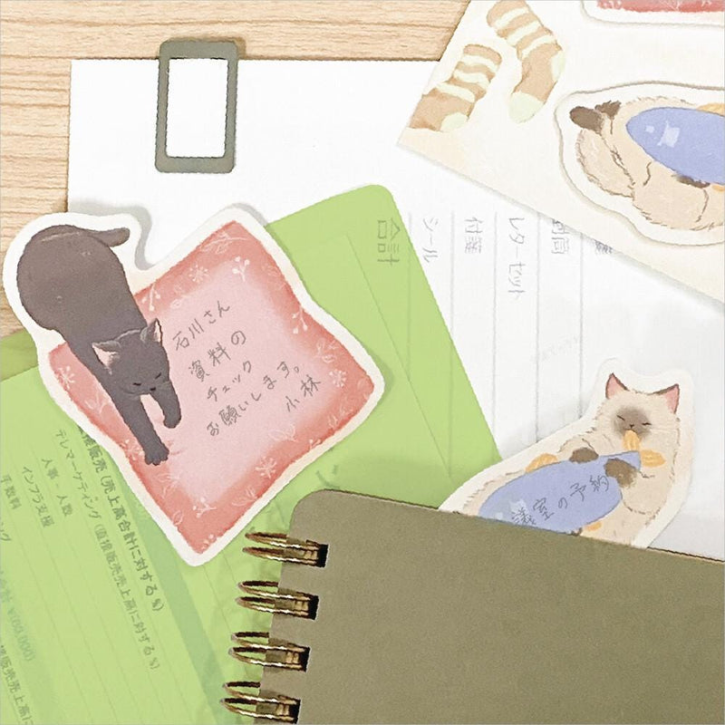 Die-cut Sticky Notes / Kitten friends -sleeping- – Fantastic Japan