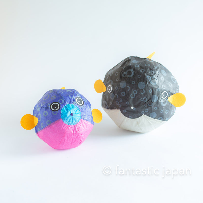 Japanese Paper Balloon -2 blow fish- ※Colours of the balloons in each set will vary.