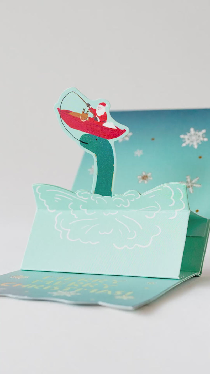 Christmas mini pop card / Close Encounter with the Unknown -Nessie-