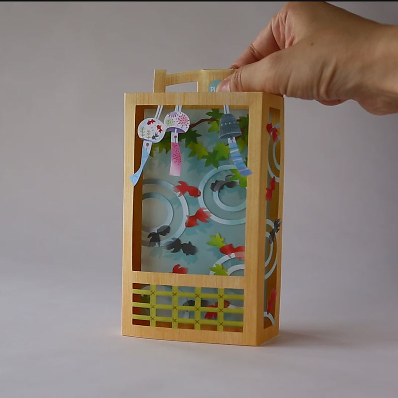 Melody and Light summer card -wind bell and goldfish-