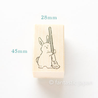 The buddy of inks -Rabbit with brush-