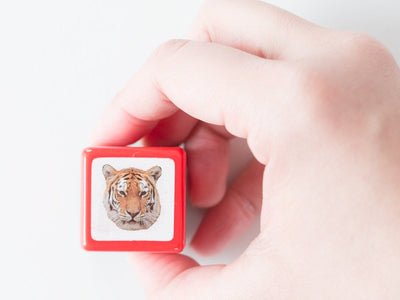 Real photo stamp  -tiger "Alexander"-