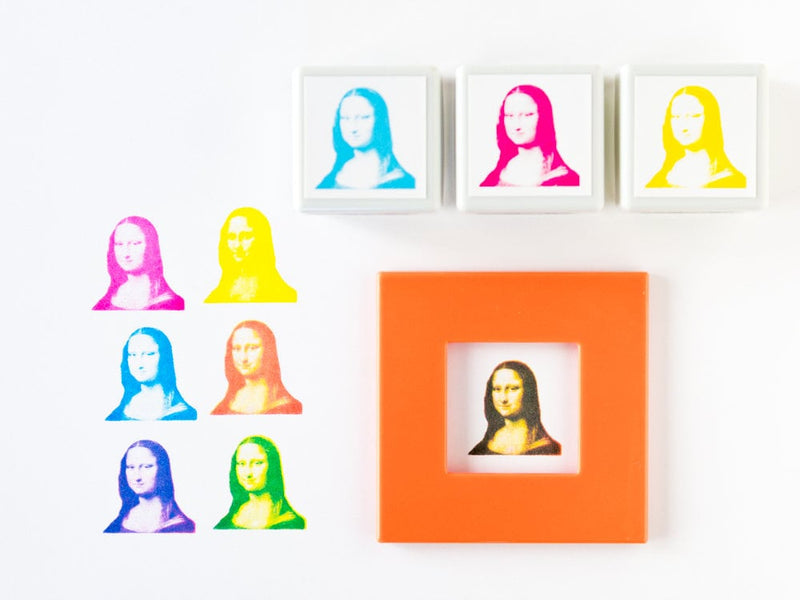 Creative color stamp Carasta -Mona Lisa-  / set of 3colors stamps /