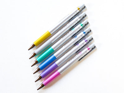 PILOT Juice Up  Knock Gel Ink  Ballpoint Pen 0.4mm - Set of 6 Metallic Colors-