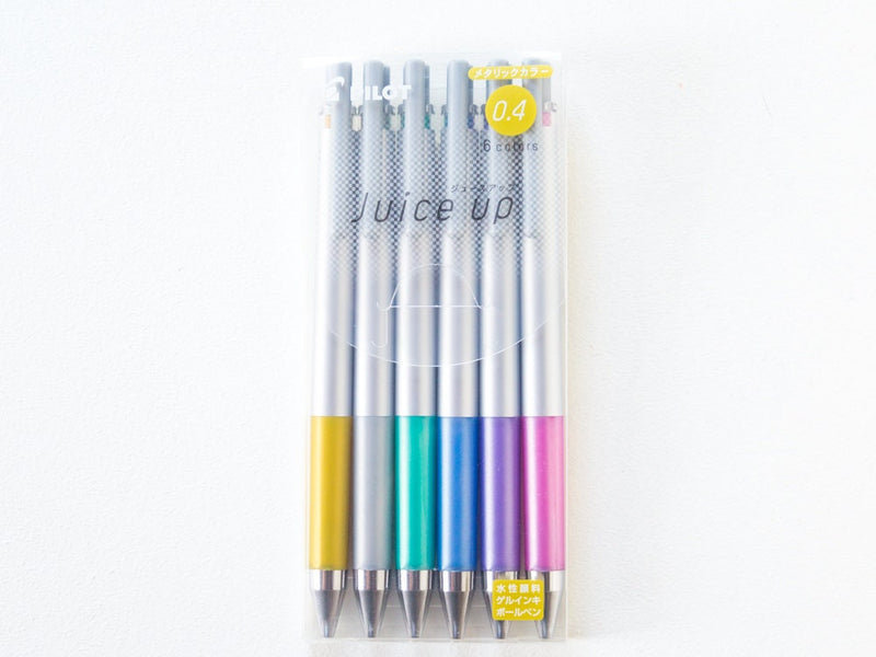 PILOT Juice Up  Knock Gel Ink  Ballpoint Pen 0.4mm - Set of 6 Metallic Colors-