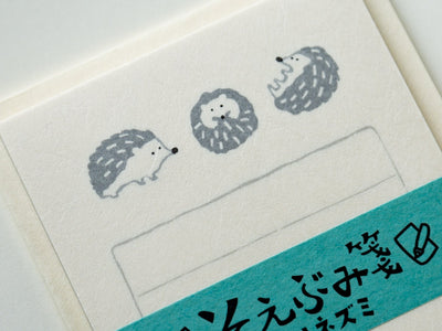 Washi mini letter set -hedgehogs-