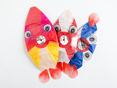 Japanese Paper Balloon -Goldfish family-