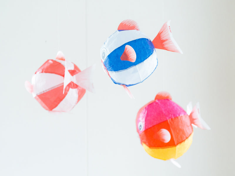 Japanese Paper Balloon -Goldfish family-
