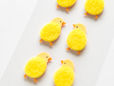 Paper craft museum sticker -fluffy chicks-