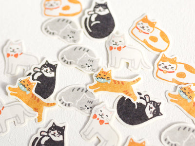 Washi die-cut stickers -cats-