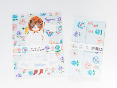 Letter Set -Cat with flowers-